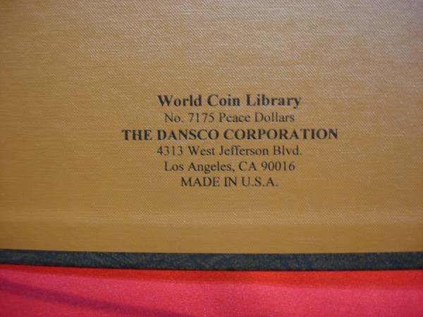 DANSSCO #7175 Peace Dollars Album (2 Pages) - Like New Condition