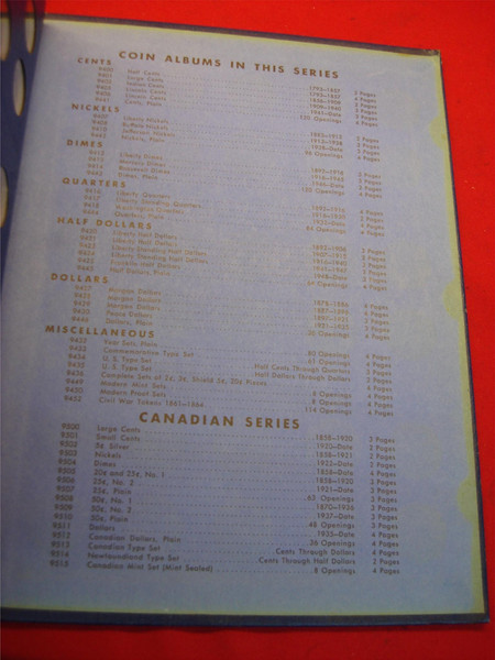 Whitman Classic Album #9402 - Indian Head Cents 1856-1909 - Vintage Coin Storage, Good Condition