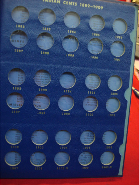 Whitman Classic Album #9402 - Indian Head Cents 1856-1909 - Vintage Coin Storage, Good Condition