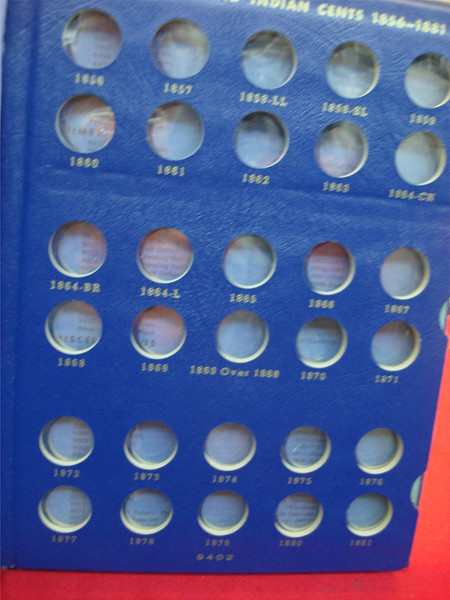 Whitman Classic Album #9402 - Indian Head Cents 1856-1909 - Vintage Coin Storage, Good Condition