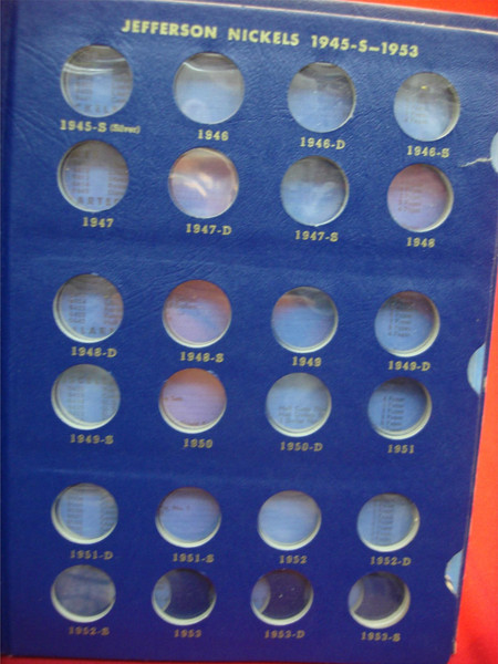 Whitman Classic Album #9410 - Jefferson Nickel Collection 1938-1964 (P-D-S) - Used