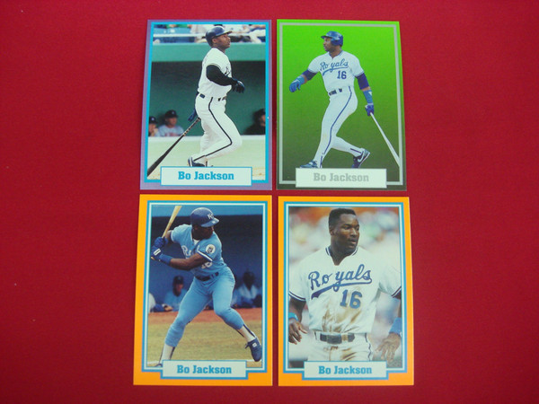 BO JACKSON Premier & Sport Stars Broder Type Baseball Cards - 4 Card Lot (Super Star Elite & Elite II)