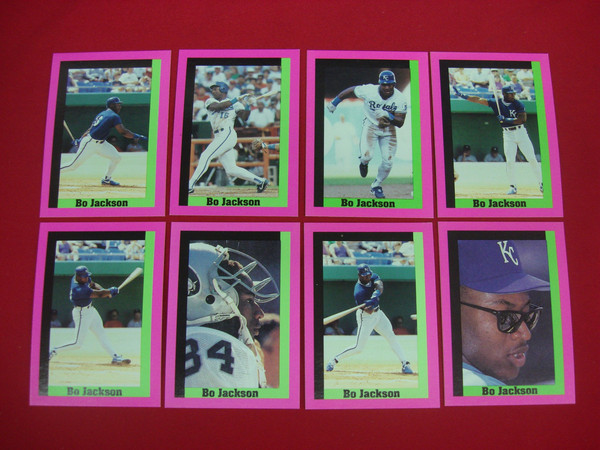 Bo Jackson Limited Broder Type Baseball & Football Card Set (8 Cards)