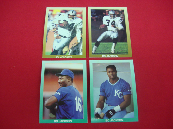 Bo Jackson All-Sports Superstars Trading Card Lot (4 Cards) - Raiders & Royals
