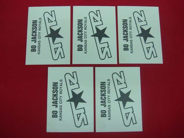 Vintage Bo Jackson Kansas City Royals Star Border Trading Card Lot of 5