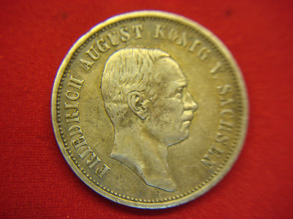 1909 E Germany (Saxony) 3 Mark Silver Coin (.900 Fine) - Detailed & Historic Numismatic Collectible