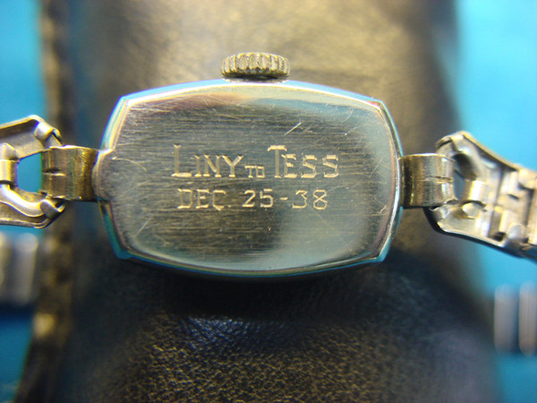 Vintage Longines Ladies Wristwatch, 10K White Gold Case & 17 Jewel Movement - Engraved Back