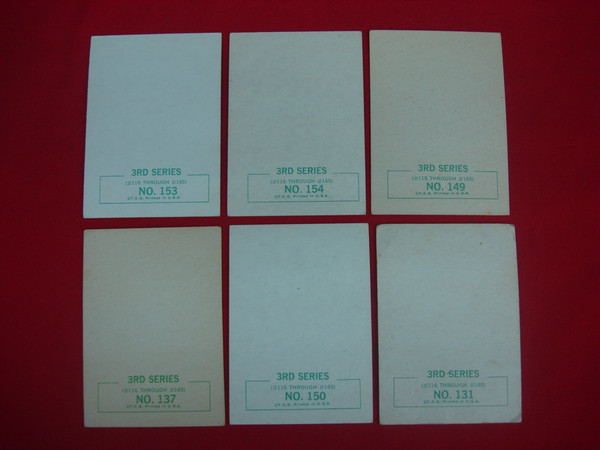 1964 Topps The Beatles B&W 3rd Series Trading Card Lot of 6 - Vintage Music Cards