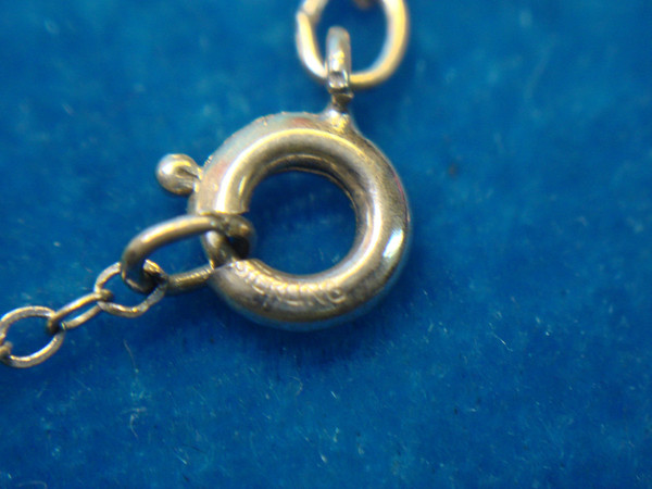 Sterling Silver Double Heart Diamond Pendant Necklace - Pre-Owned, Excellent Condition