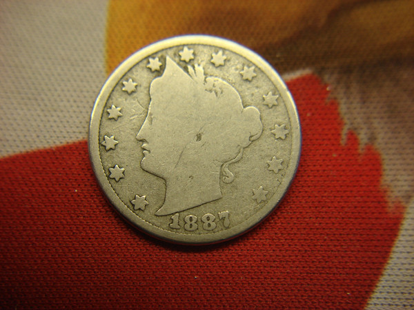 1887 Liberty Head'V' Nickel - Original Surface, Detailed Design - Estate Find