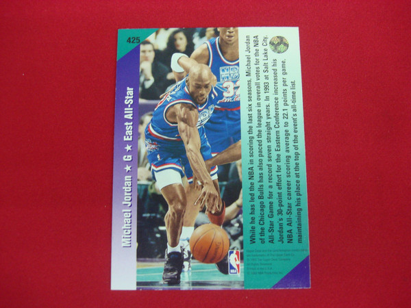 1993 Upper Deck East All-Star Michael Jordan Basketball Card #425 (Utah) - Graded Gem Mint