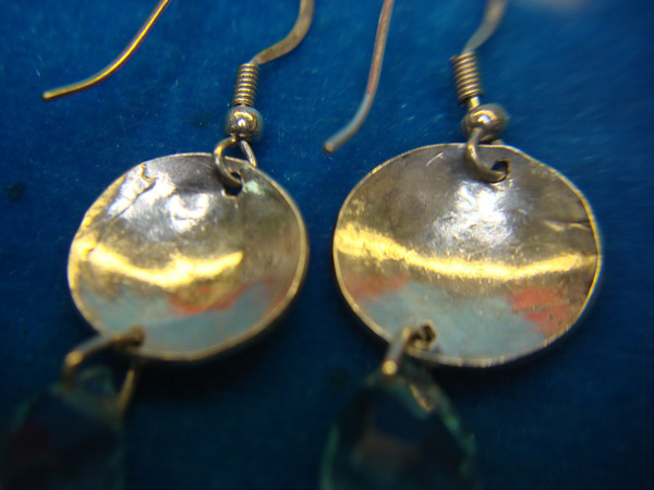 Sterling Silver Aqua Sea Glass Dangle Earrings - 925 Authentic, Faceted Pendants