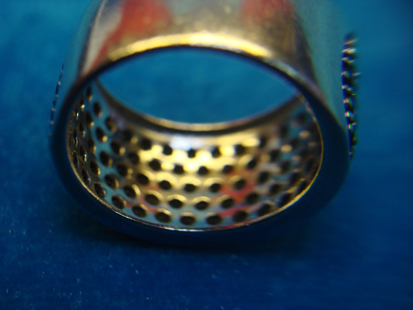 Sterling Silver Black Stone Band Ring - Size 6, Pre-Owned