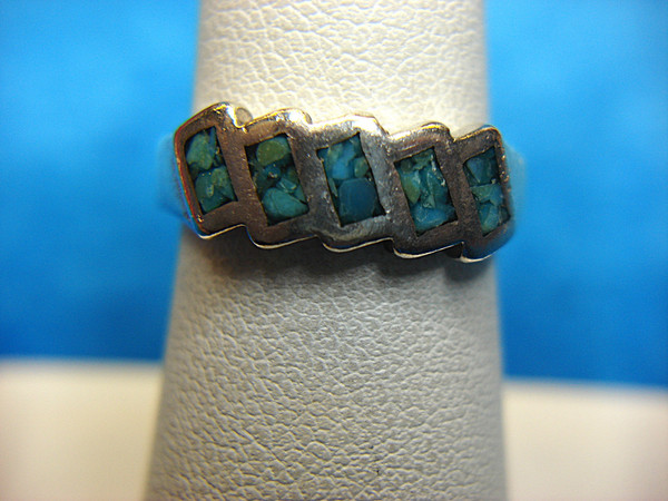 Authentic Sterling Silver Turquoise Ring | Southwest Style Size 6 1/2