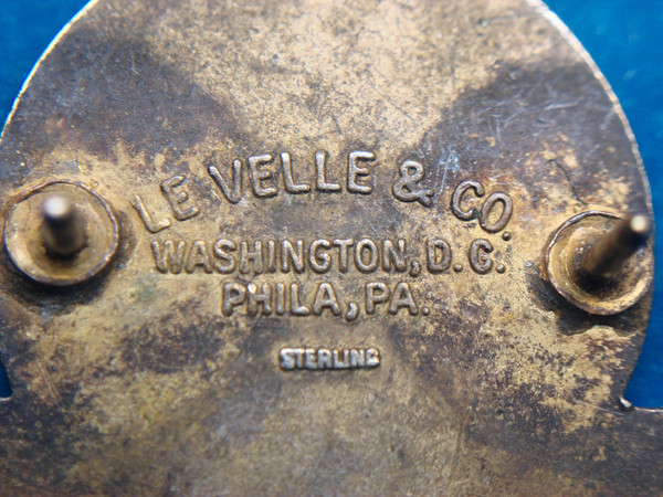 Vintage WWII USAAAF 1st Troop Carrier Command Sterling Silver Lapel Pin - Eagle & Soldier Enamel