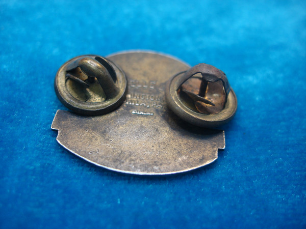 Vintage WWII USAAAF 1st Troop Carrier Command Sterling Silver Lapel Pin - Eagle & Soldier Enamel