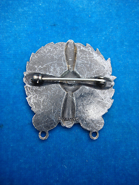 Vintage Sterling Silver U.S. Army Air Force Technician Badge - Pinback