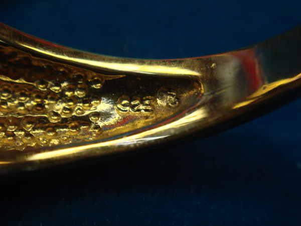 Stunning Gold Vermeil & Sodalite Ring (Size 8.5) - Like New