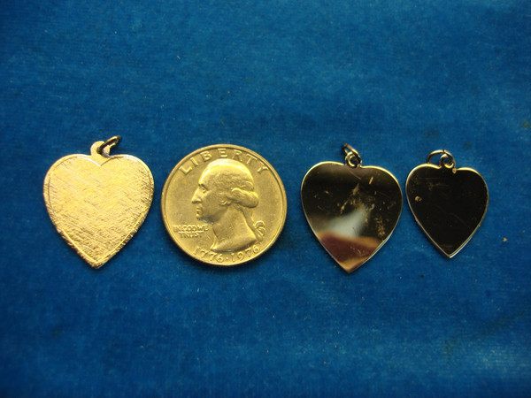 3 Sterling Silver Heart Charms - Engraved, 2 Sizes - Personalized Jewelry Gifts