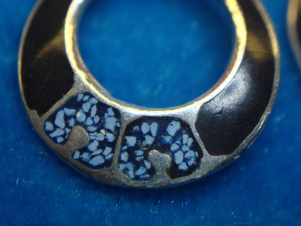 Sterling Silver Turquoise Dangle Earrings (2 Pairs) - Oval & Granule Style