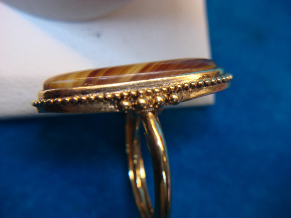 Vintage Avon Shimmering Sands Ring - Retired 70s Design, Adjustable Size 6-7.5