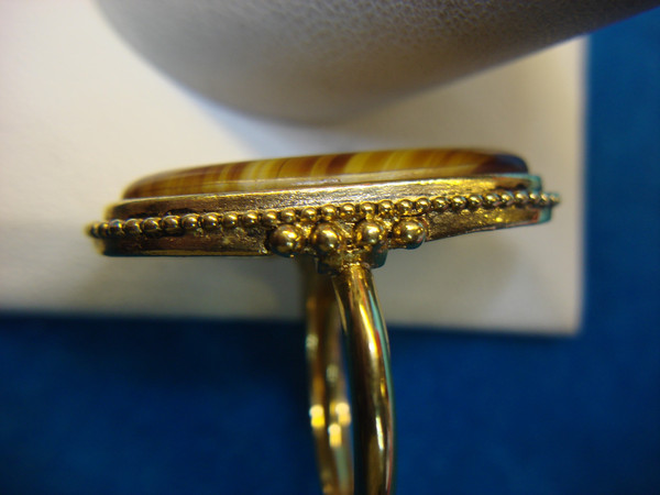 Vintage Avon Shimmering Sands Ring - Retired 70s Design, Adjustable Size 6-7.5