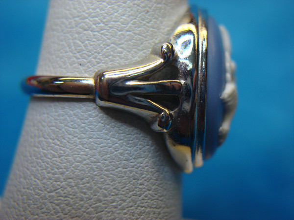 Vintage 1980s Avon Cameo Dove Ring - Silver Tone, Size 5 1/2 (Excellent Condition)