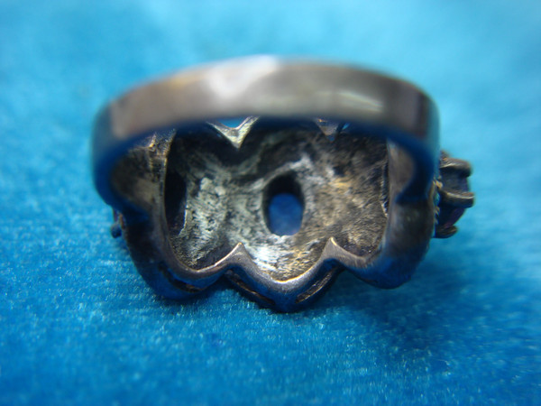 Vintage Sterling Silver Amethyst & Marcasite Ring (Size 7 1/2) - Heavy Statement Piece