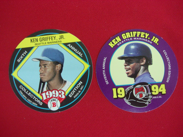 Ken Griffey Jr. King B Baseball Cards (1993 #2 & 1994 #6) - Oddball Lot