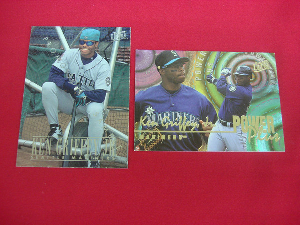 Ken Griffey Jr. Fleer Ultra Insert Card Lot (1996 Power Plus & 1995 Promo Sample)