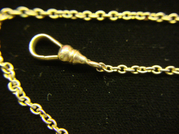 Vintage Gold Tone Pocket Watch Chain - 14.5 Inch, Classic Watch Accessory