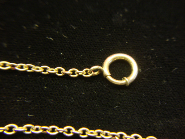 Vintage Gold Tone Pocket Watch Chain - 14.5 Inch, Classic Watch Accessory