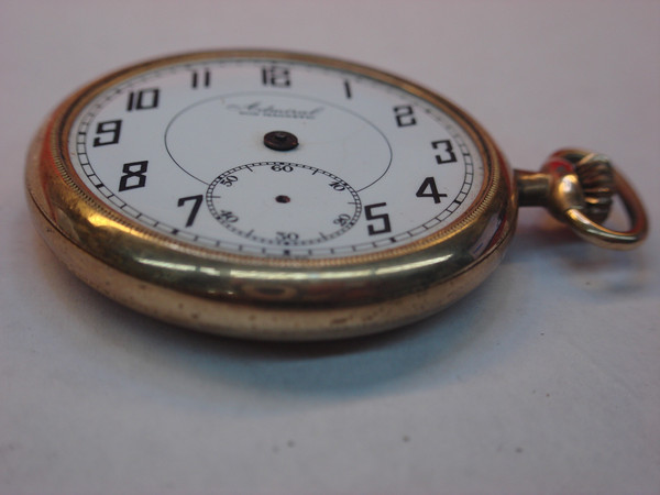 Vintage Admiral Pocket Watch by Tacy Watch Co., 6 Jewel, Gold Filled Case (Needs Restoration)