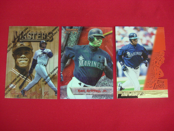 Ken Griffey Jr. Seattle Mariners Baseball Card Lot (3 Cards) - Vintage & Collectible