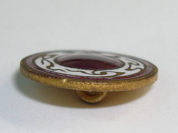 Antique Red & White Cloisonné Enamel Buttons (18pc) - Estate Find! Vintage Jewelry Supply