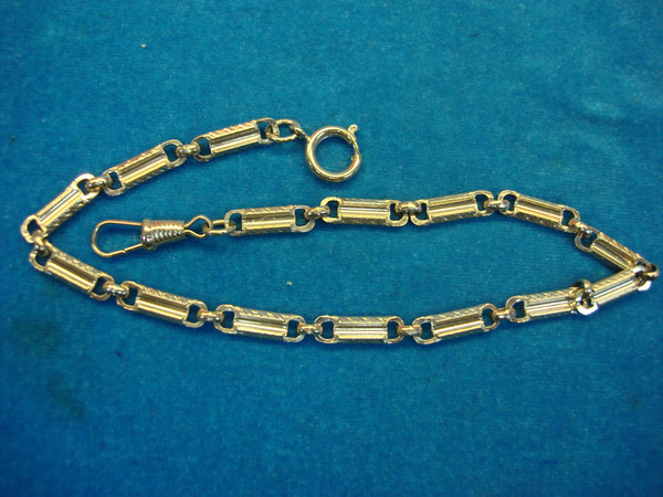 Vintage 13 Inch Silver Tone Pocket Watch Chain - Elegant Fancy Links, Excellent Condition
