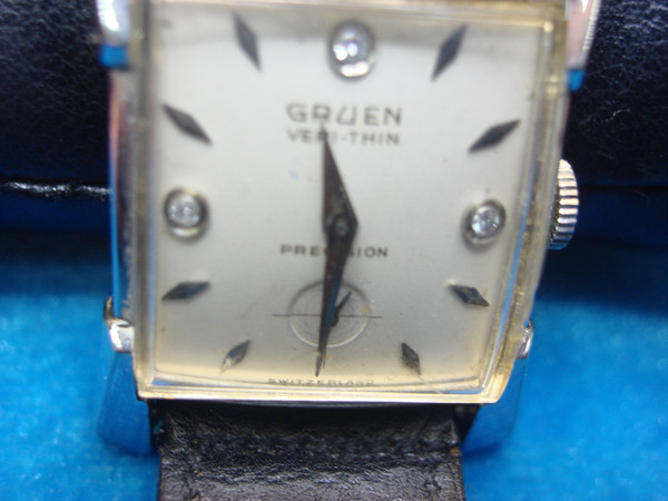 Vintage Gruen Veri-Thin Curvex Diamond Dial Watch - 10K Gold Filled, Excellent Condition