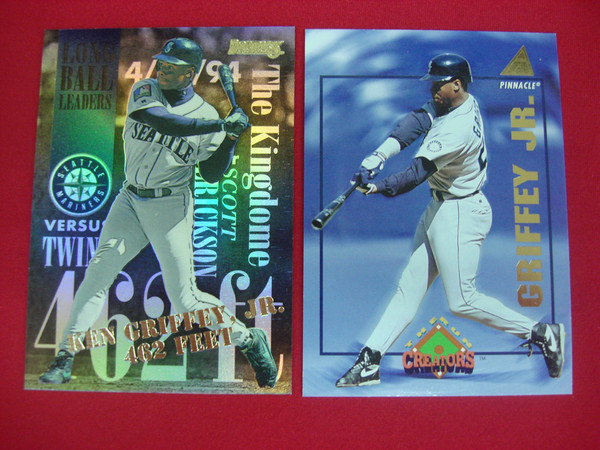Vintage Ken Griffey Jr. 1994 Pinnacle Run Creators & Donruss Long Ball Leaders Card Lot -  (2 Cards)