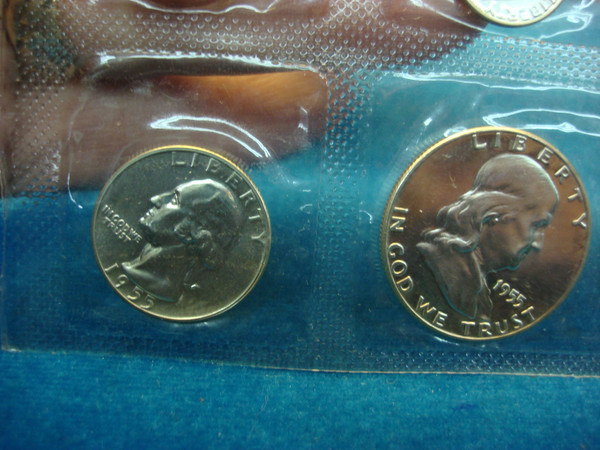 1955 Proof Set - Flat Pack, Extra Nice Condition in Original Envelope