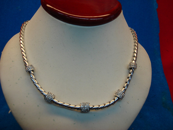 Brighton Meridan Station Heavyweight Necklace - Diamond Simulant Accents (16-18