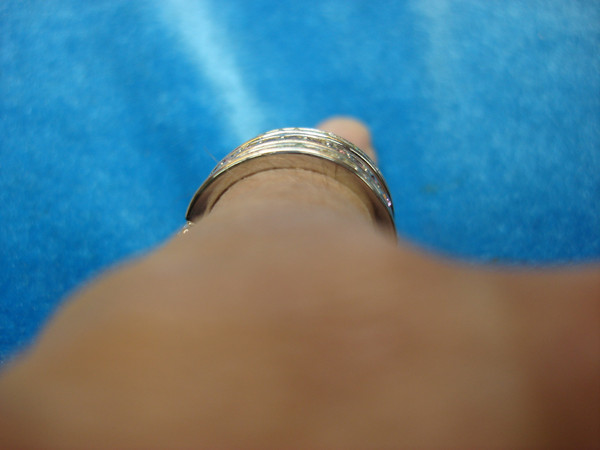 Reversible Silver Tone Ring with Multicolor Stones - Size 7.5