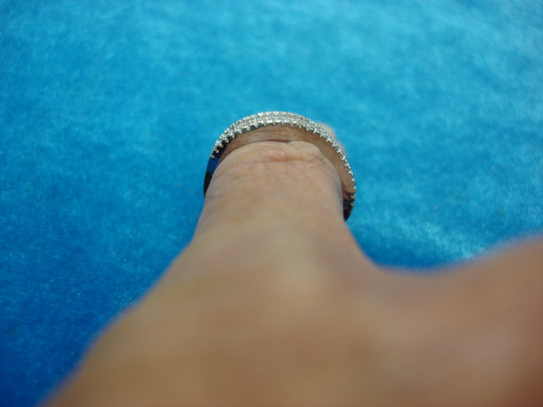 Sparkling Cubic Zirconia Ring - Silver Tone, Size 7