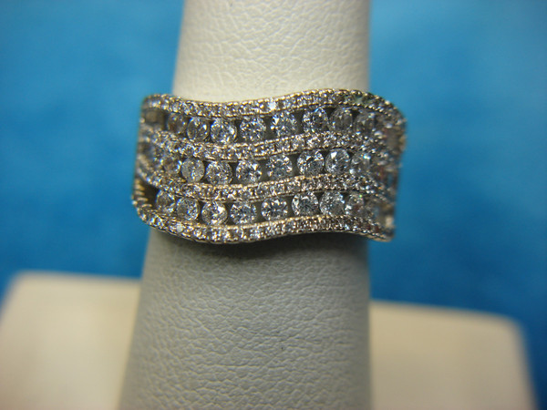 Sparkling Cubic Zirconia Ring - Silver Tone, Size 7