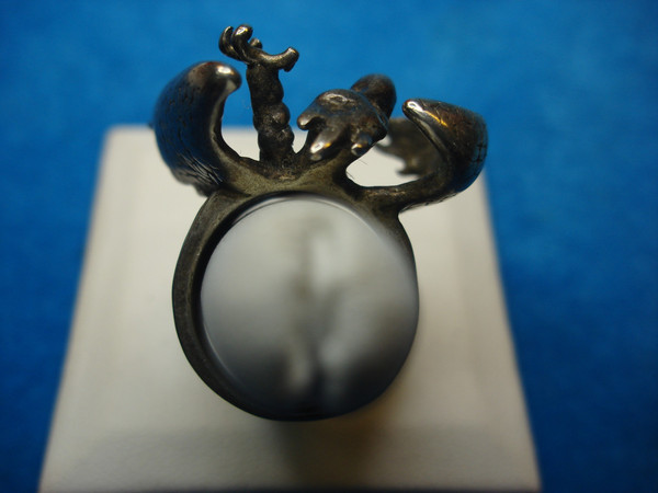 Sterling Silver Flying Dragon Ring - Size 7.5, Detailed Cosplay Jewelry