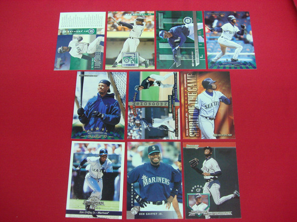 Ken Griffey Jr. Donruss Baseball Card Lot (10 Cards) - Seattle Mariners
