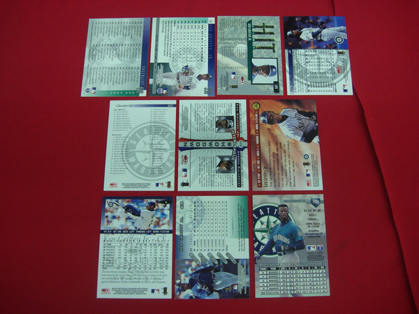 Ken Griffey Jr. Donruss Baseball Card Lot (10 Cards) - Seattle Mariners