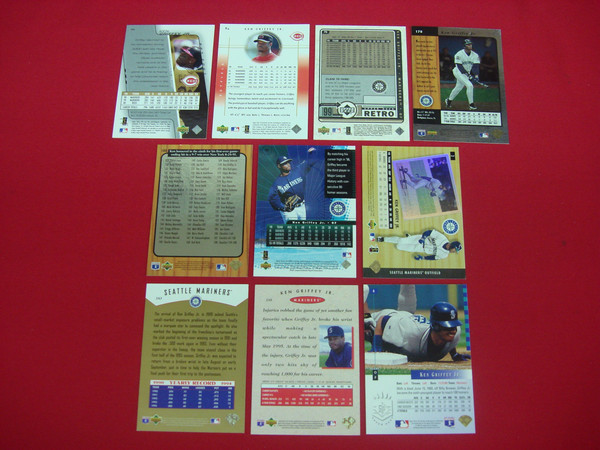 Ken Griffey Jr. Upper Deck Baseball Card Lot (10 Cards) - Mariners & Reds