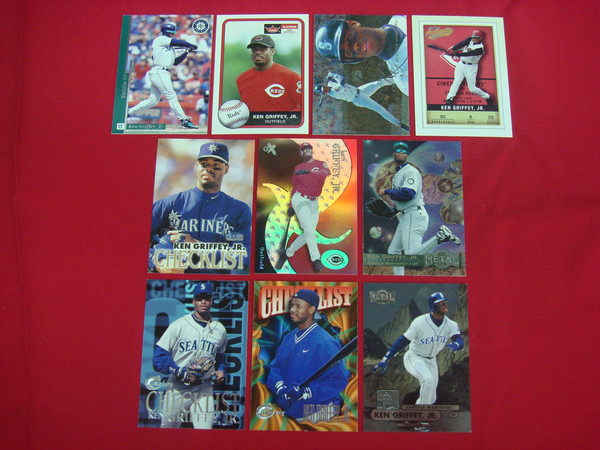 Ken Griffey Jr. Baseball Card Lot (10 Cards) - Fleer & More - Seattle Mariners & Cincinnati Reds