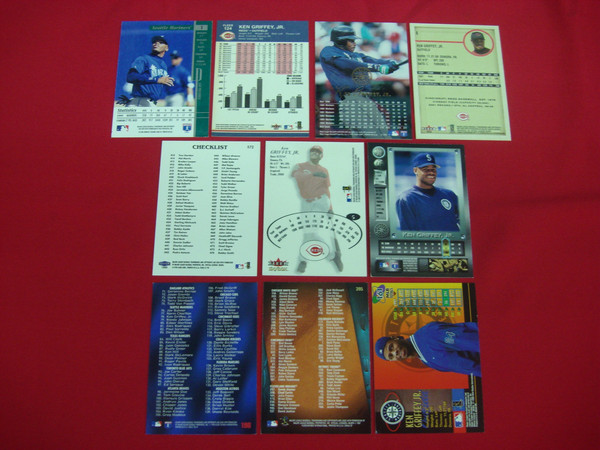 Ken Griffey Jr. Baseball Card Lot (10 Cards) - Fleer & More - Seattle Mariners & Cincinnati Reds