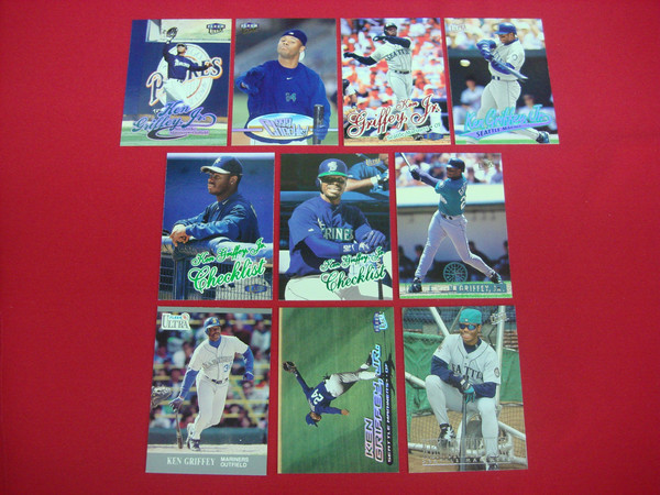 Ken Griffey Jr. Fleer Ultra Baseball Card Lot (10 Different Cards) - Seattle Mariners